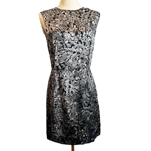 Lanvin Silk Blend Diamond Print Dress - Picture 2 of 16